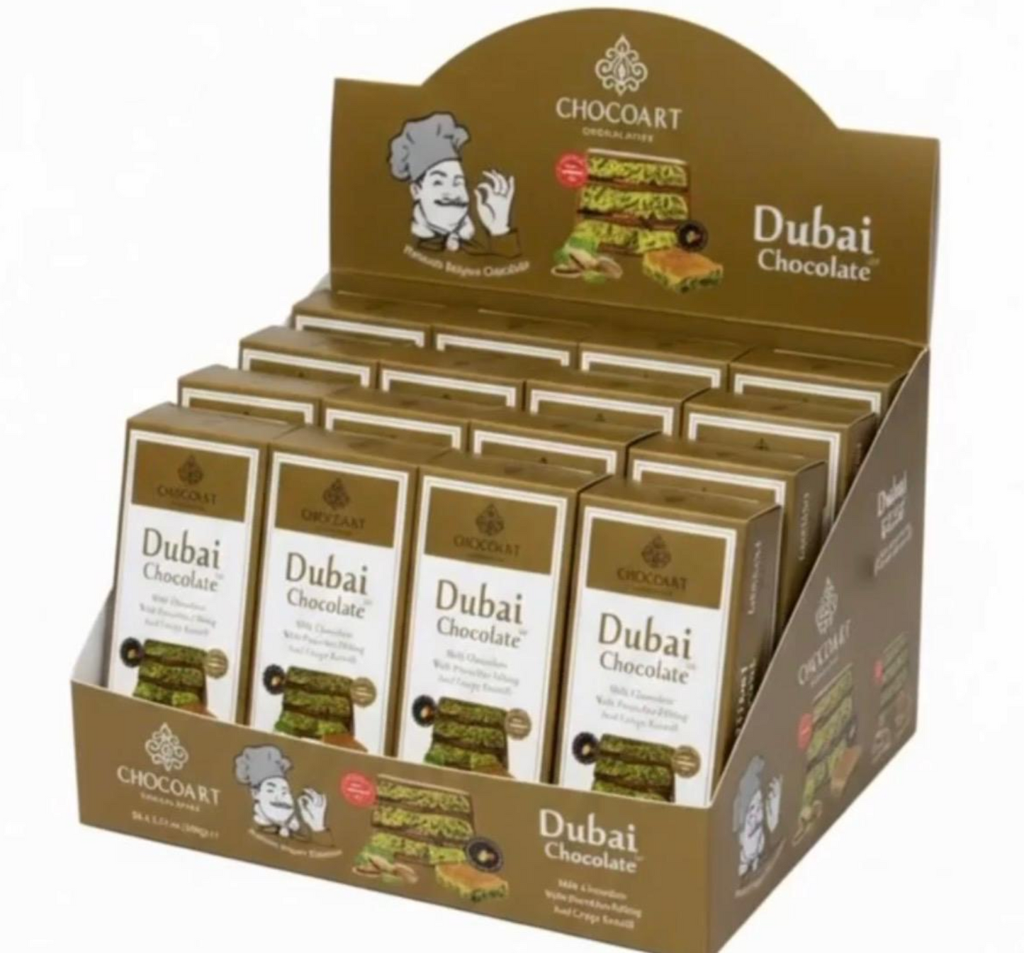 ChocoArt Dubai Chocolate 3.5 oz (100gr) x 28pcs