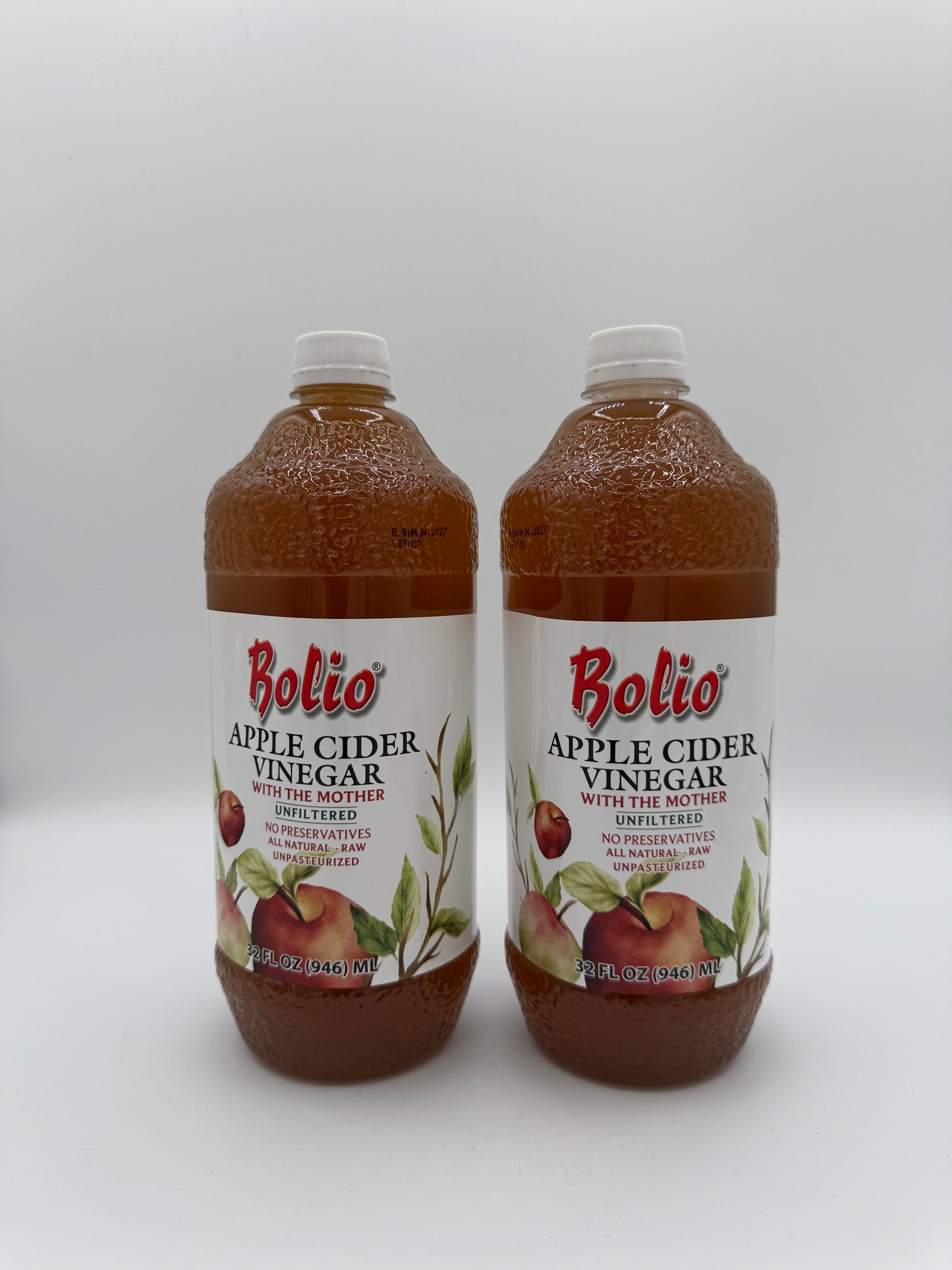 BOLIO APPLE CIDER w/Mother VINEGAR 32 FL OZ. X 12/CS - KBV700