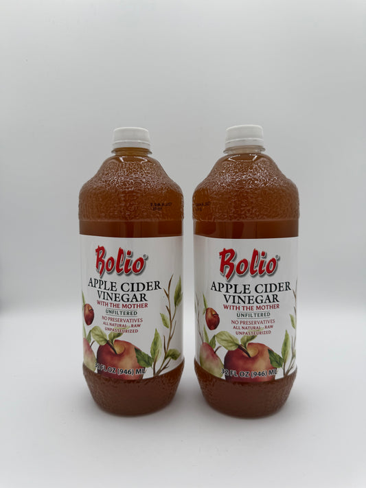 BOLIO APPLE CIDER w/Mother VINEGAR 32 FL OZ. X 12/CS - KBV700