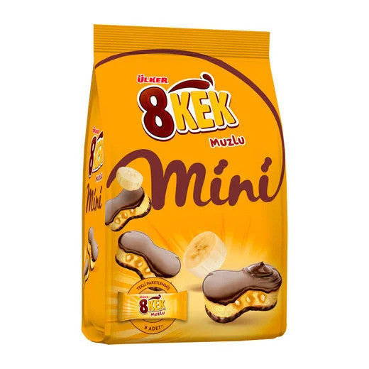 ULKER 8kek Mini Cake with Banana / Muz 162gr 1cs/10pcs
