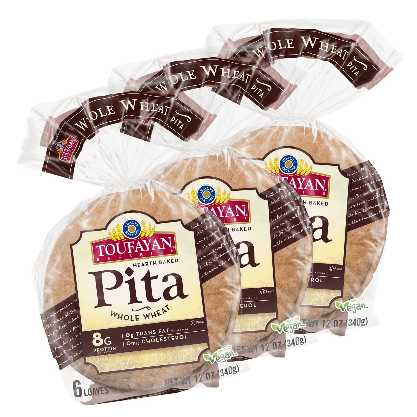 A1 Toufayan Pita Wheat 1case/12pcs