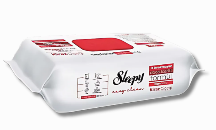 Sleepy Easy Clean Cherry Blossom Wet Wipes 80 ct x 8 pcs - ESLEP06