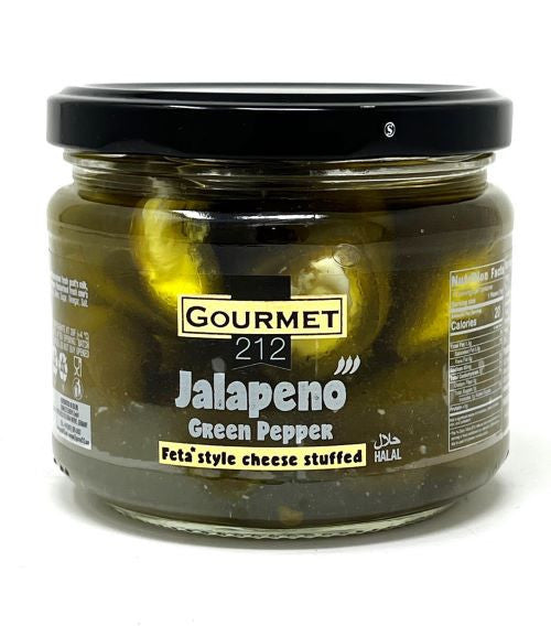 K - GURME212 Cheese Stuffed Green Jalapeno Slice 12x300cc Jar - MM00918