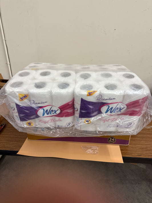 Wex Premium Towel 3 Ply 80 Sheets 6 Rolls*4 Pcs, 3kg(6.6lbs)/1pcs - CB8010