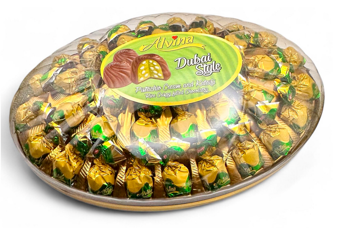 Alvina Dubai Style Gift Chocolate Oval 17.63 Oz. (500g) x 8 Pcs. - ALV-001