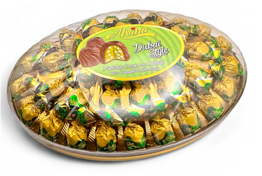 Alvina Dubai Style Gift Chocolate Oval 17.63 Oz. (500g) x 8 Pcs. - ALV-001