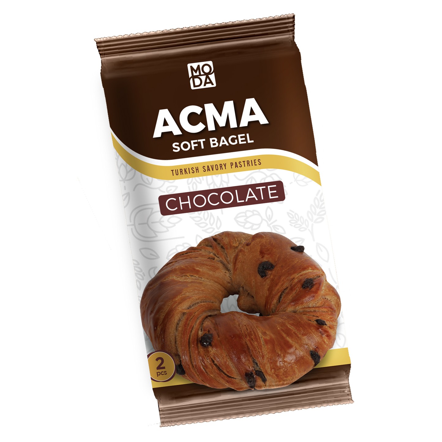 Moda Acma, Soft Bagel, Chocolate, 4oz (112g) x 2pcs x 15pack - 102607