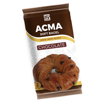 Moda Acma, Soft Bagel, Chocolate, 4oz (112g) x 2pcs x 15pack - 102607