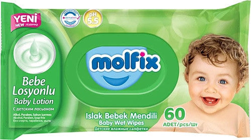 MOLFIX Baby Wipes - Islak Mendil 60pc 1cs/12pcs