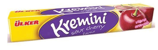 ULKER Kremini Sour Cherry Toffy Candy 44g 1cs/20pcs