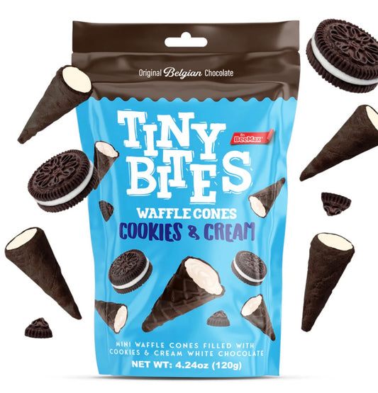 BeeMax Tiny Bites Cookies & Cream Waffle Cones 4.24 oz B2011