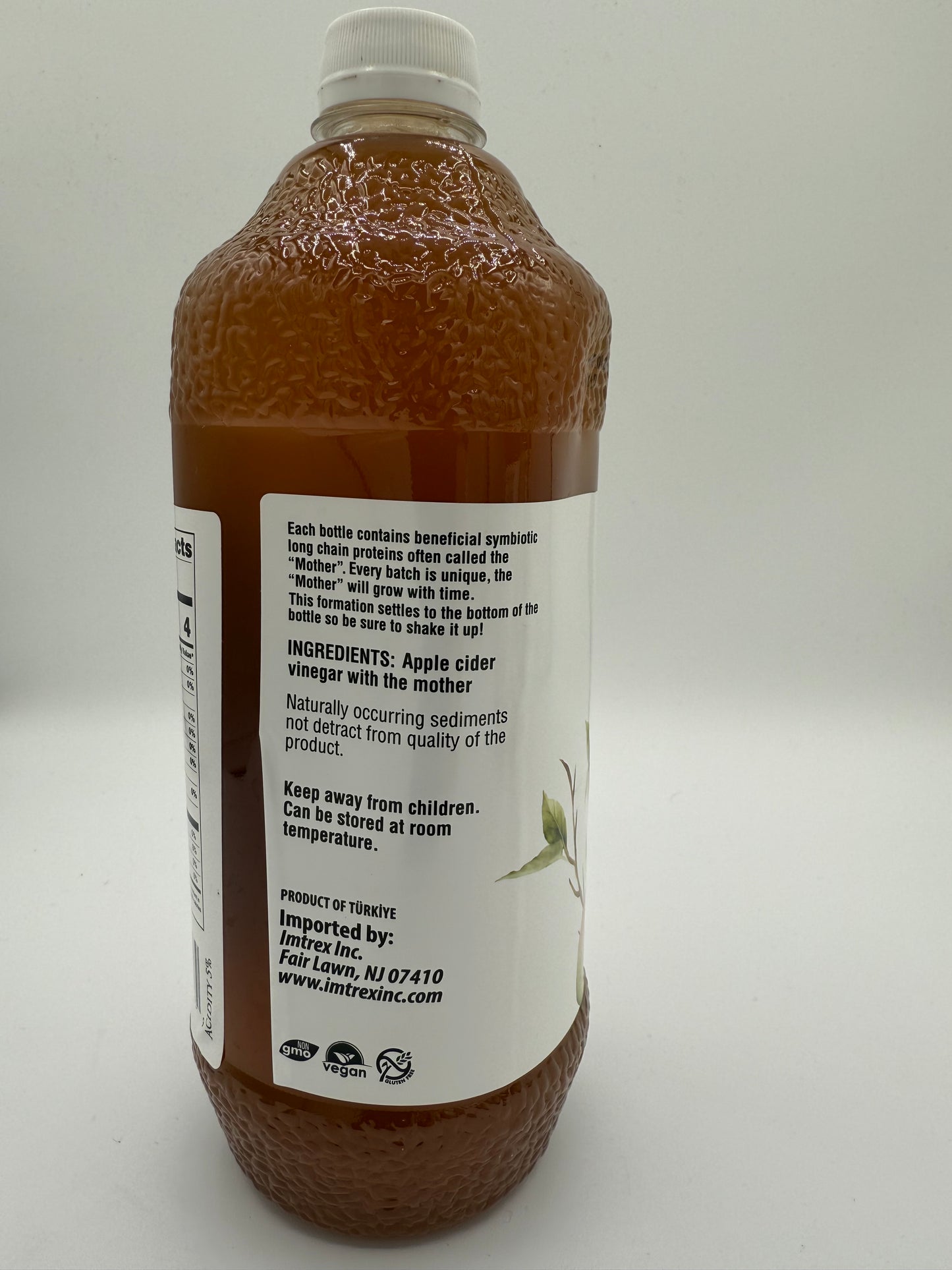 BOLIO APPLE CIDER w/Mother VINEGAR 32 FL OZ. X 12/CS - KBV700