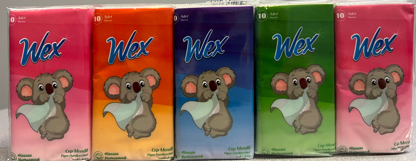 Wex Pocket Tissue 20 x (10 Pcs), 3.84kg(8.5lbs)/1pcs - CB8004
