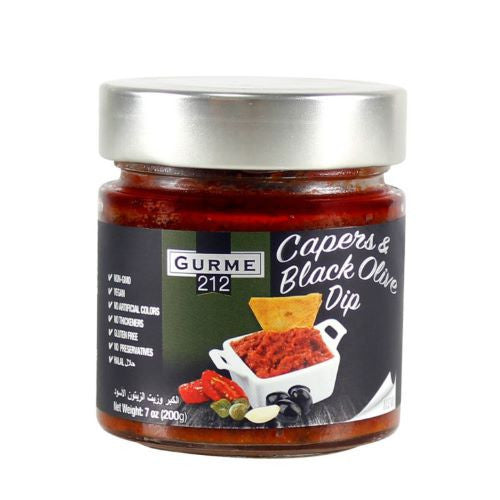 K - GURME212 CAPPERS&BLACK OLIVE DIP SAUCE 7oz JAR 12/CS - GUR2003