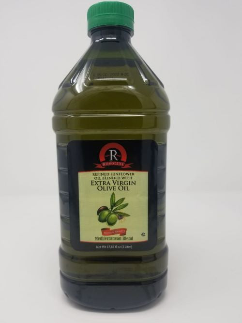 K- ROSOLINI EVOO+SUNFLOWER OIL BLEND || 68 fl oz(2000ml) X 6 || BLEND 2 LITERS SUNFLOWER ||* - ROSB03