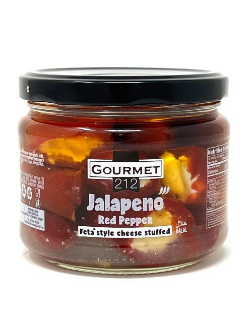 Gourmet212 Cheese Stuffed Red Jalapeno Pepper 12x300cc Jar - MM01439