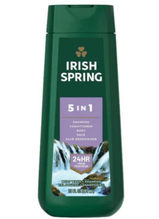 IRISH SPRING BODY WASH ||20 OZ x 4|| 5 IN 1 - IRBW08