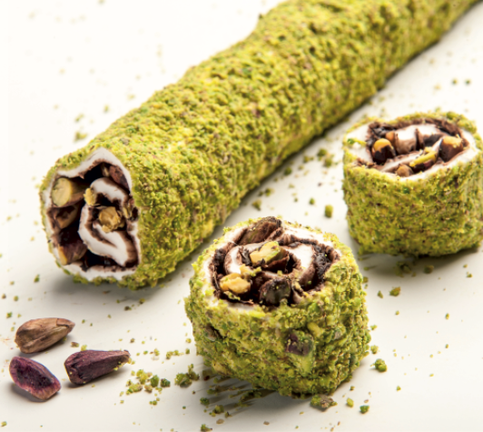 Pistachio Coated Special Wrapped Delight With Chocolate And Pistachio, 5kg(11lbs)/5pcs - CRS116