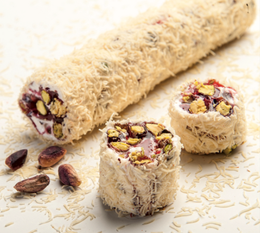 Kadaifi Coated Ribbon Pasha Delight With Pomegranate And Pistachio, 5kg(11lbs)/5pcs - CRS128