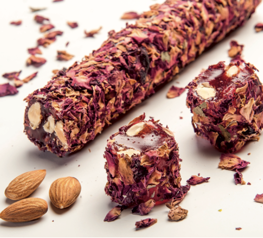 Rose Leaf Coated Ribbon Delight With Pomegranate And Almond, 5kg(11lbs)/5pcs - CRS135