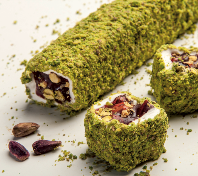 Pistachio Coated Mega Pasha Delight With Pomegranate And Pistachio, 5kg(11lbs)/5pcs - CRS67