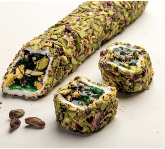 Cutted Pistachio Coated Mega Pasha Delight With Apple And Pistachio, 5kg(11lbs)/5pcs - CRS77