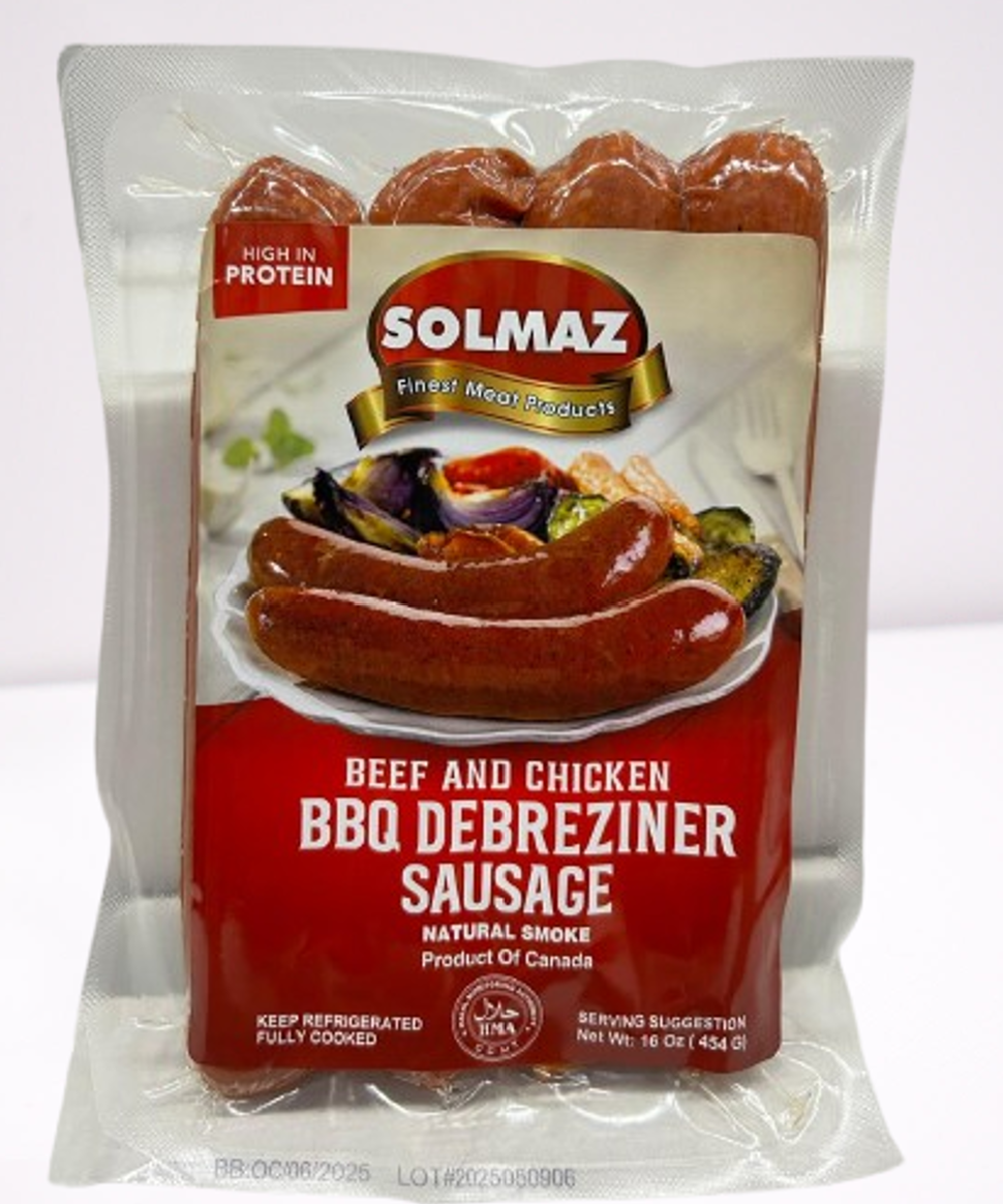 Solmaz BBQ Sausage Debreziner 1 Lb x 10PCS (HALAL) - U12202
