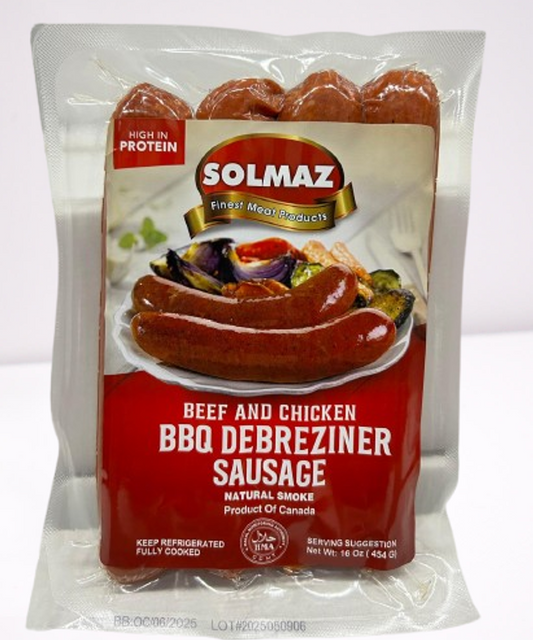 Solmaz BBQ Sausage Debreziner 1 Lb x 10PCS (HALAL) - U12202