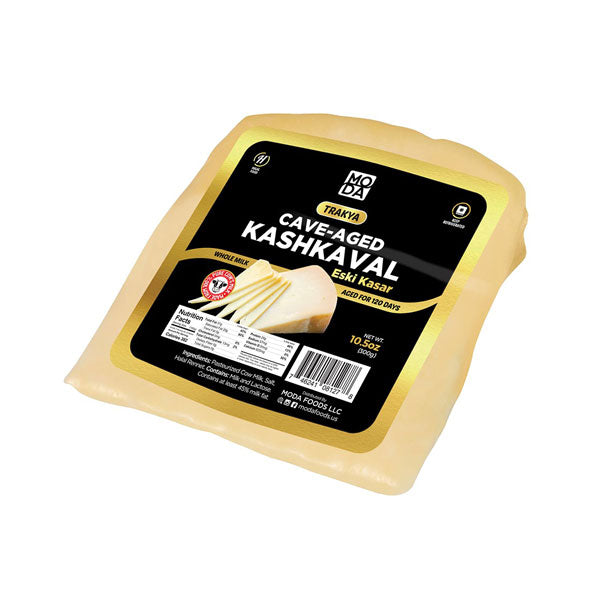 Moda Cave-Aged Kashkaval Cheese (Eski Kasar), Trakya, 10.5oz (300g) x 12pack - 101761