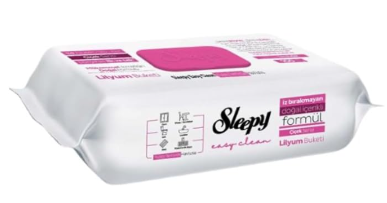 Sleepy Easy Clean Lilium Bouquet Wet Wipes 80 ct x 8 pcs - ESLEP04