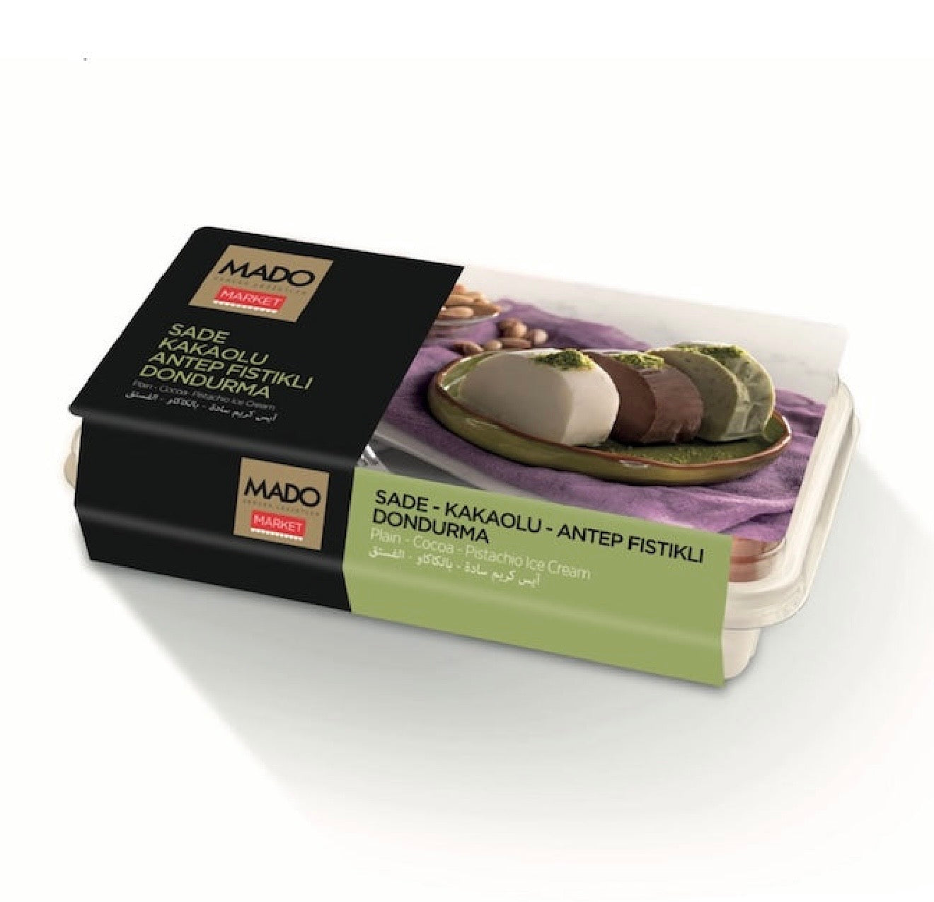 Mado Cocoa/Pistachio/Plain Ice Cream 500gr X 9
