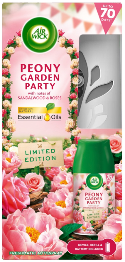 Air Wick/Freshmatic Machine W/Refill- Peony Garden Party x 4pcs - AW25