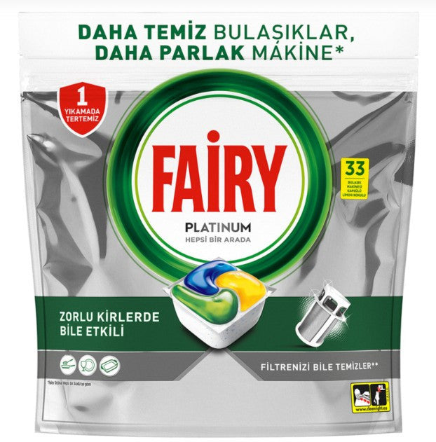 Fairy Platinum Dishwasher Tablets 33 Capsules x 5 pcs