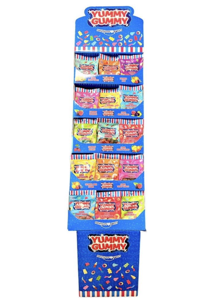 Yummy Gummy Mix Flavor Gummies Shipper 5.30 Oz. x 80 Pcs. || DISPLAY - DSY02