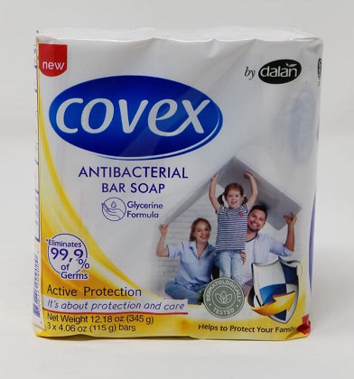 DALAN COVEX || ANTIBACTERIAL BAR SOAPS || 24x (3 x 4.06OZ) || ACTIVE - DLCX10