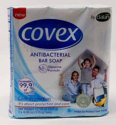 DALAN COVEX || ANTIBACTERIAL BAR SOAPS || 24x (3 x 4.06OZ) || COOL - DLCX11