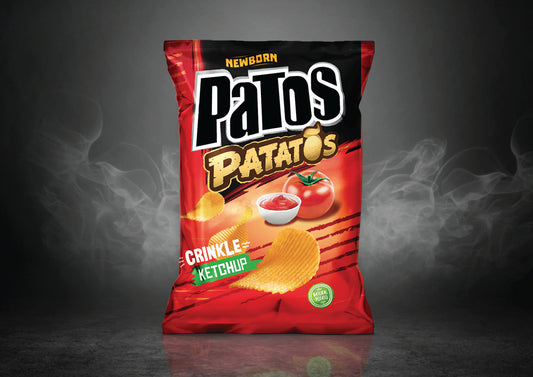 PATOS Crinkle Serrated Ketchup Potatoes Chips 100g 1cs/21pcs