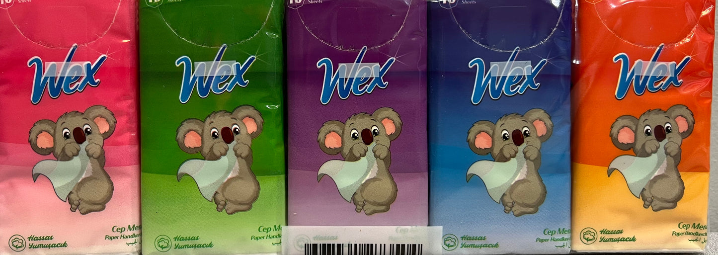Wex Pocket Tissue 20 x (10 Pcs), 3.84kg(8.5lbs)/1pcs - CB8004