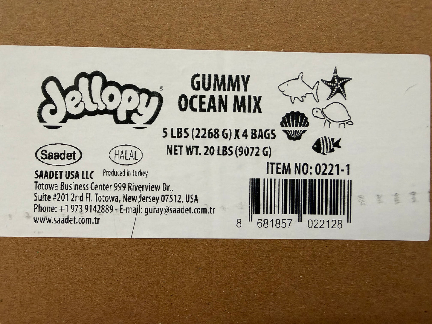 YAY FUN Bulk Gummy Ocean Mix  5lbs. X 4Pcs
