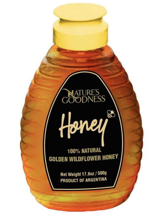 GOLDEN WILDFLOWER HONEY | 17.6 oz (500ML) x 6 || SQUEEZE BOTTLE - NG71