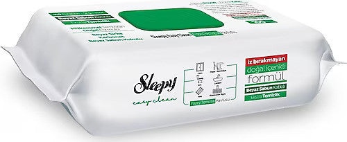 SLEEPY Wet Towel White Soap Wipes / Beyaz Sabunlu 100CT 1cs/12pcs