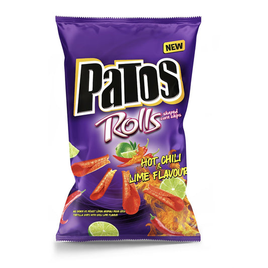 PATOS Rolls Chili Lime Hot Chips 109g 1cs/24pcs
