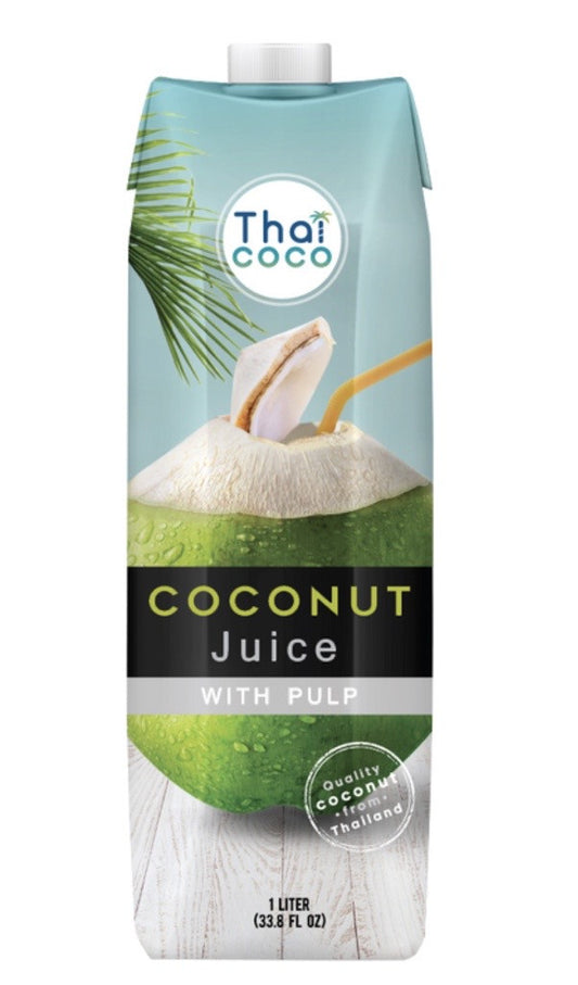 K- THAI COCO PURE COCONUT WATER 33.8 fl.oz X 12/cs - TCW10