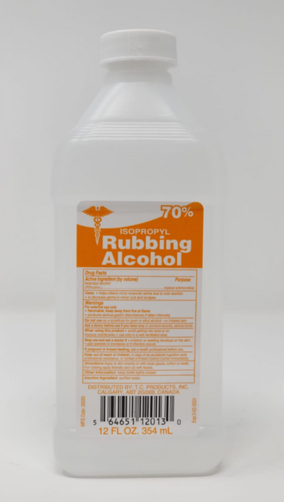 ISOPROPYL RUBBING ALCOHOL | 12 OZ x 24 || %70 - ISO7024