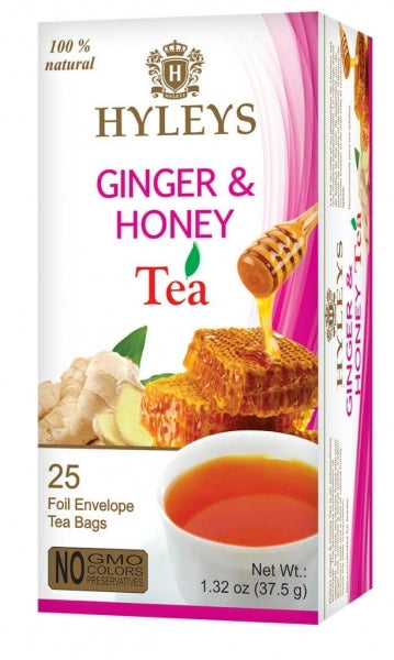 HYLEYS GINGER & HONEY TEA 1.32oz X 25pc X 12/CS - HY44