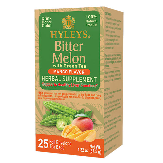 HYLEYS BITTER MELON WITH GREEN TEA - MANGO 1.32oz X 25pc X 12/CS - HY97