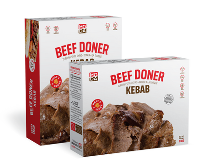 Moda Doner, Beef, Cooked, Sliced, Retail, 8oz x 16pack - 101401