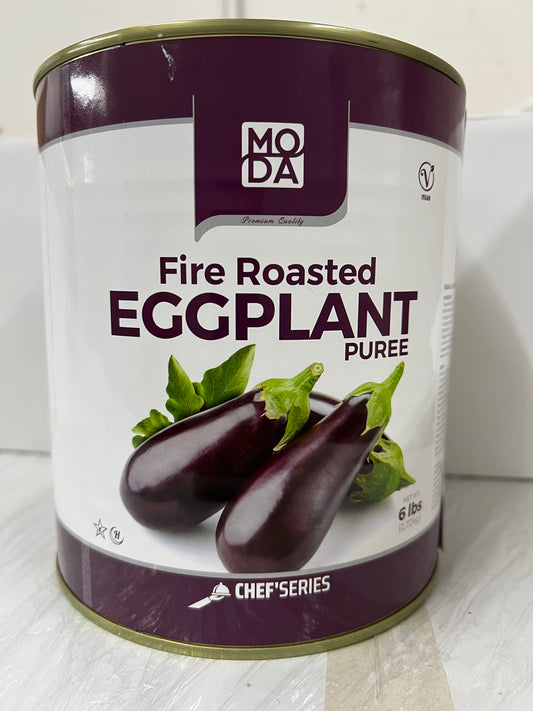 Moda Roasted Eggplant Puree, Can, 6lbs (2.72kg) x 6pcs SKU Roasted-Eggplant-Puree,-Can,-6lbs-(2.72kg)-x-6pcs