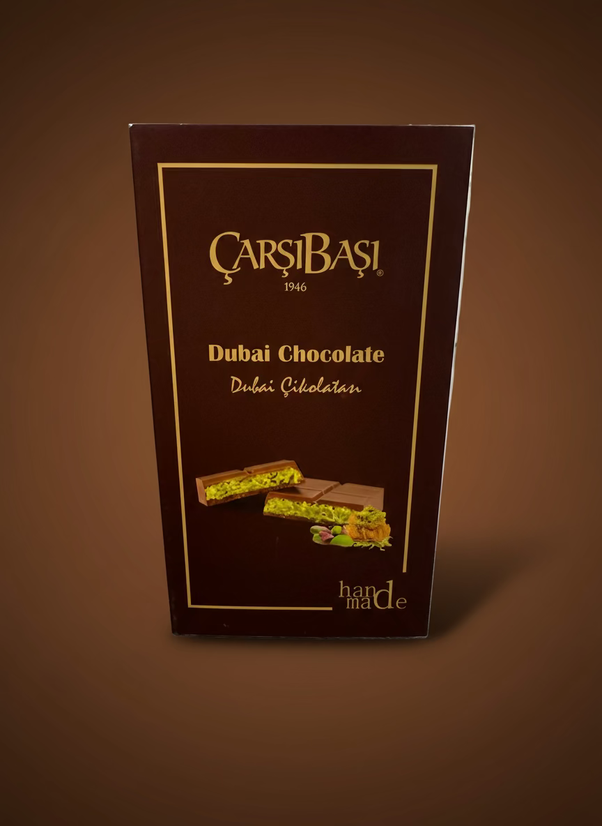 Dubai Chocolate Bar, Pistachios-Kataifi, 90gr/3.35oz - CB1001