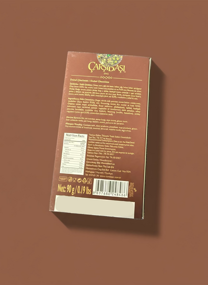 Dubai Chocolate Bar, Pistachios-Kataifi, 90gr/3.35oz - CB1001